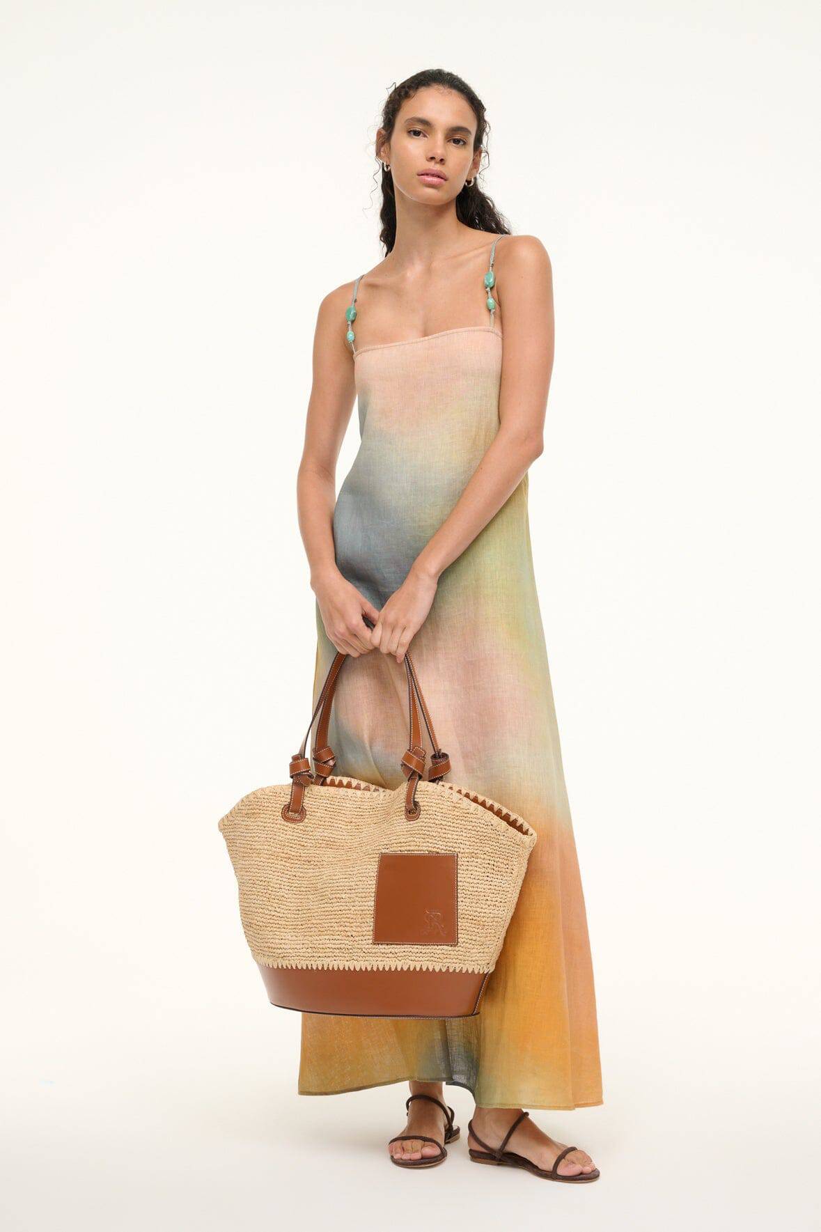ST. REGIS SQUILLO RAFFIA TOTE | NATURAL TAN - ROMKAE