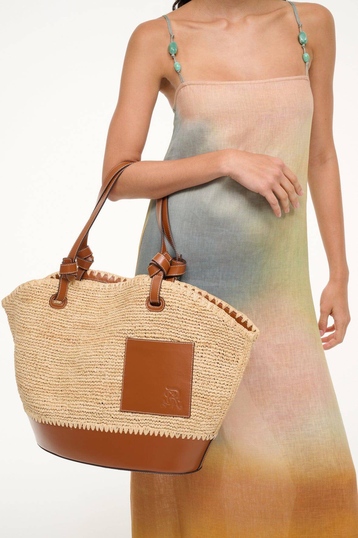 ST. REGIS SQUILLO RAFFIA TOTE | NATURAL TAN - ROMKAE