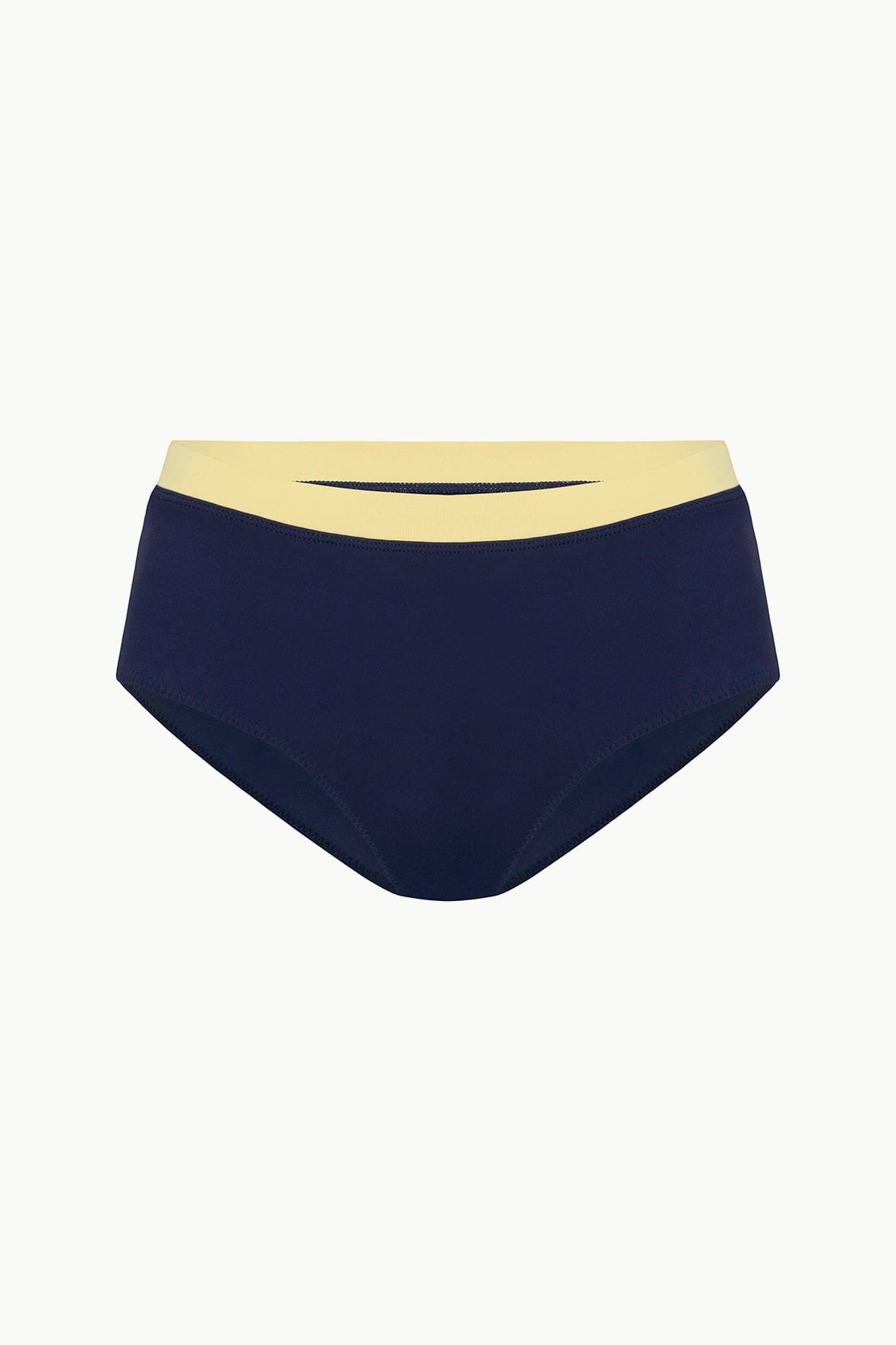 DEVON HIGH RISE BIKINI BOTTOM | NAVY COLORBLOCK - ROMKAE